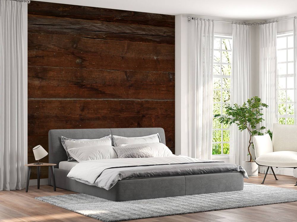 Verschillende planken van donker hout