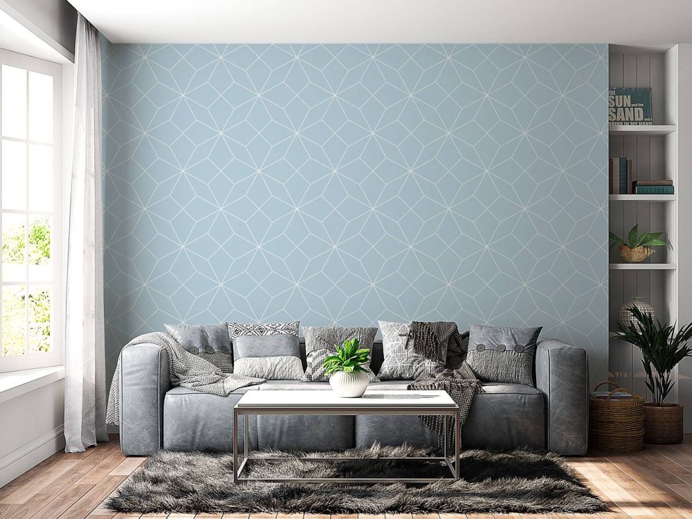 Lichtblauwe geometrische lijnen