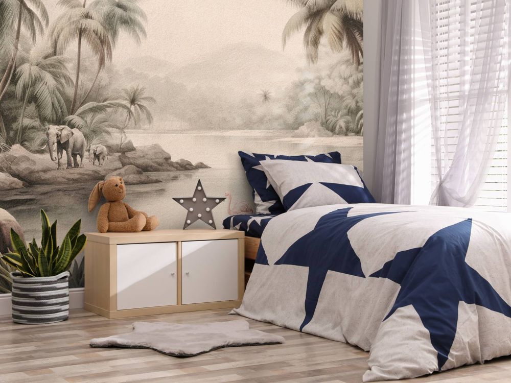 Jungle landschap met dieren