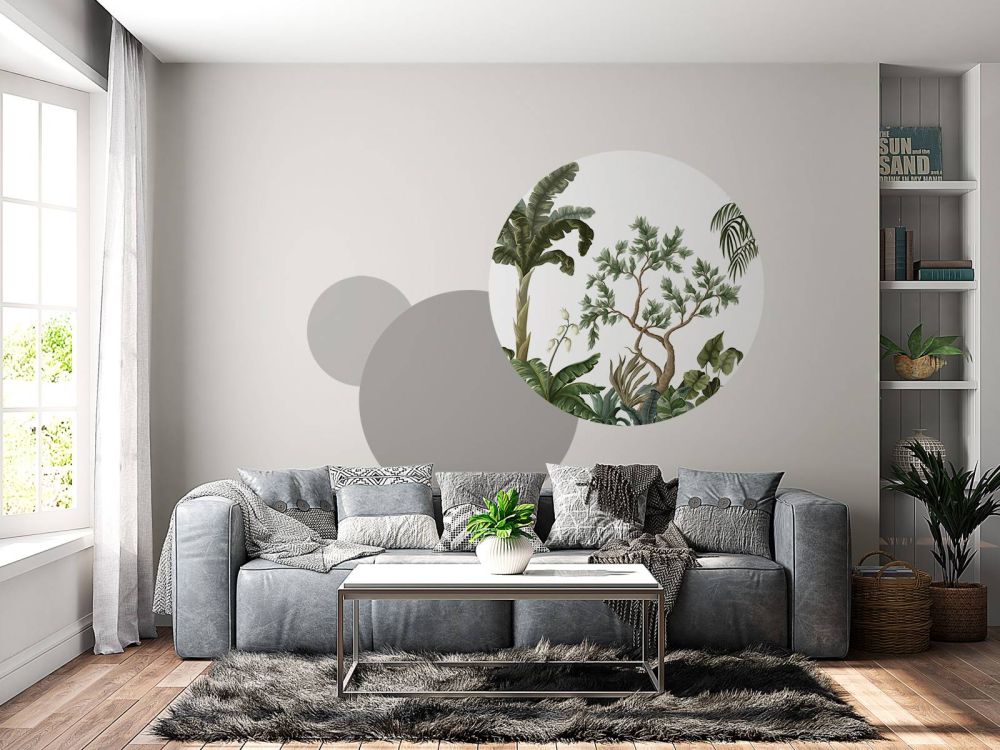 Jungle landschap met palmbomen