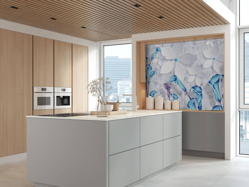 Blauw witte bloemen