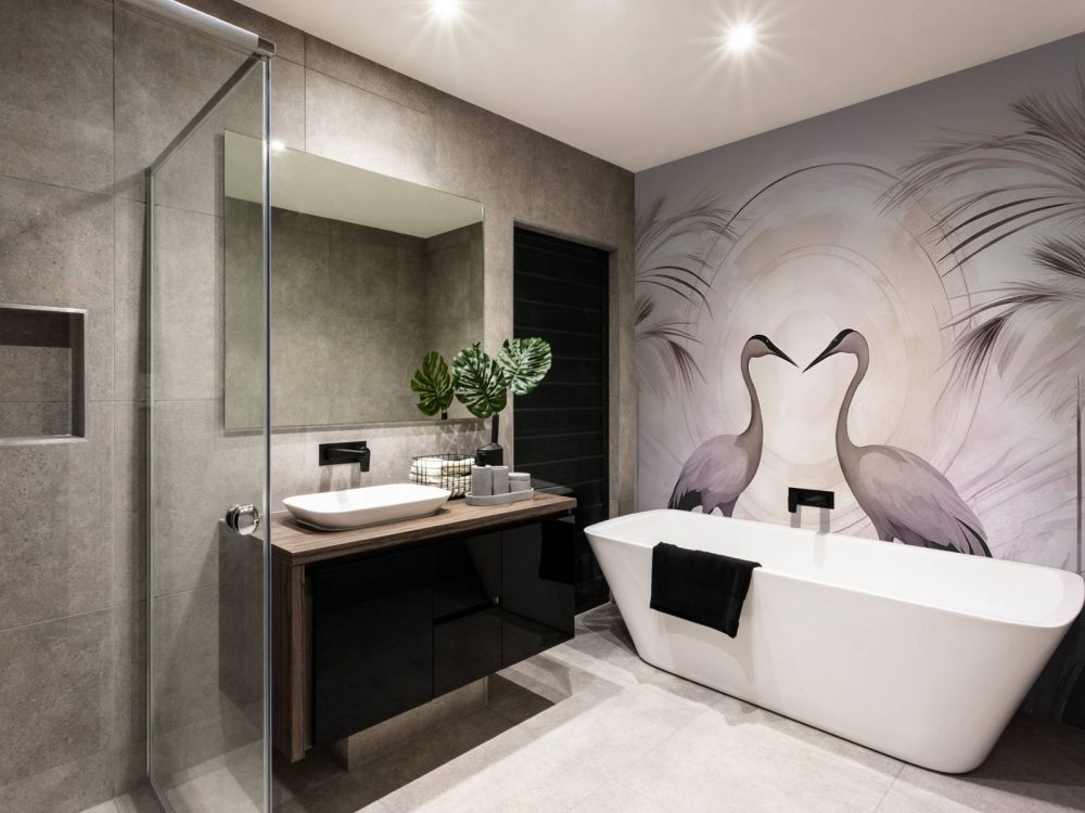 Cranes at Sunset Grey