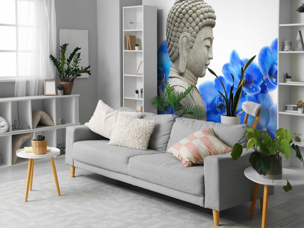 Buddha en orchideeën
