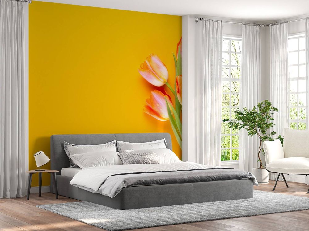Tulpen op geel