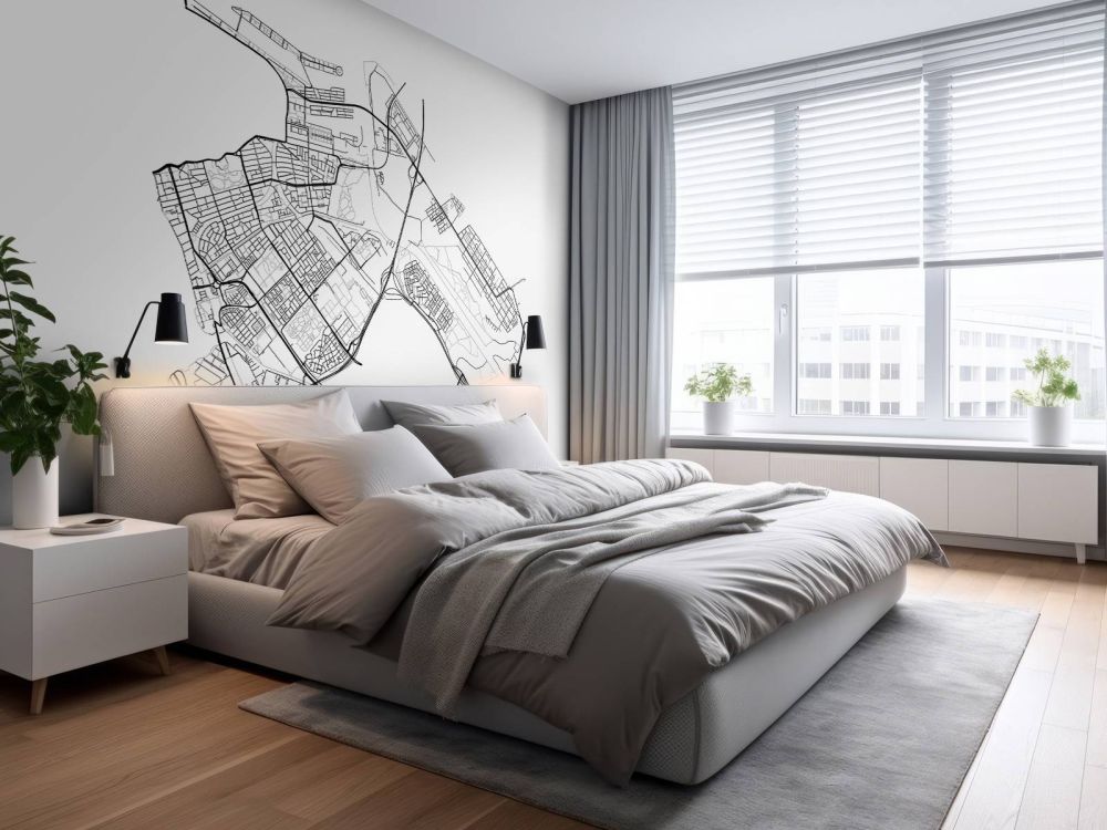 Plattegrond Amsterdam oost, wit