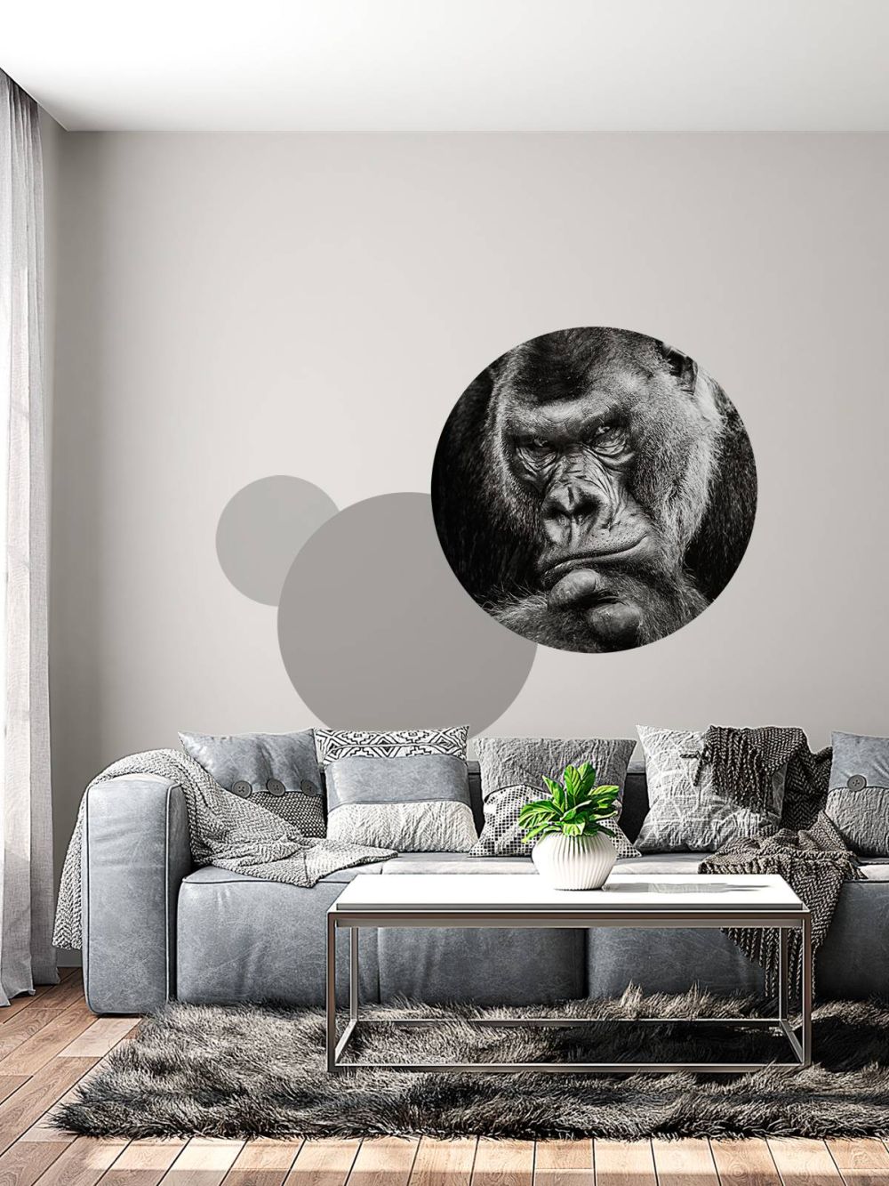 Close-up foto van een gorilla