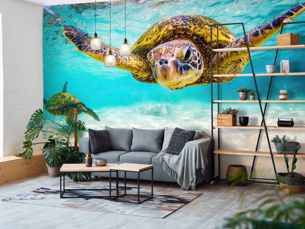 Zeeschildpad in de oceaan