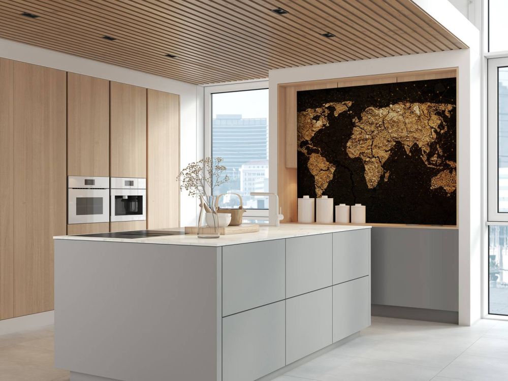 Gouden wereldkaart