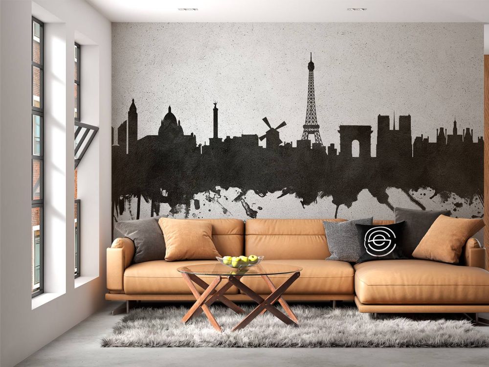 Waterverf skyline, Parijs