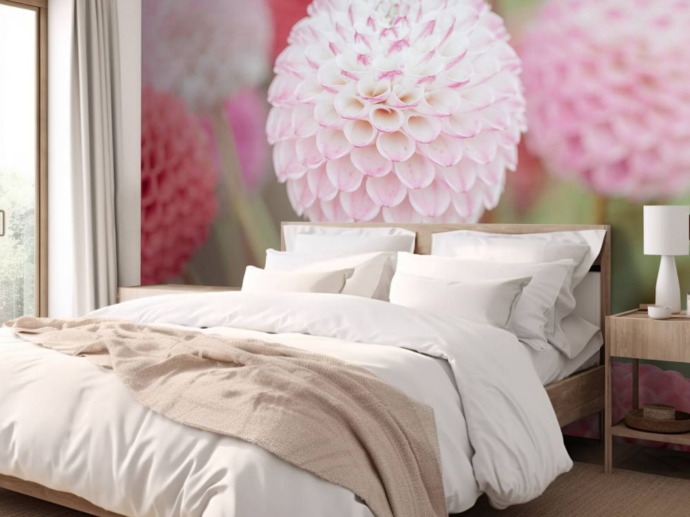 Roze dahlia bloemen