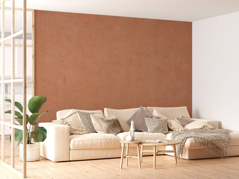 Beton structuur in terracotta kleuren