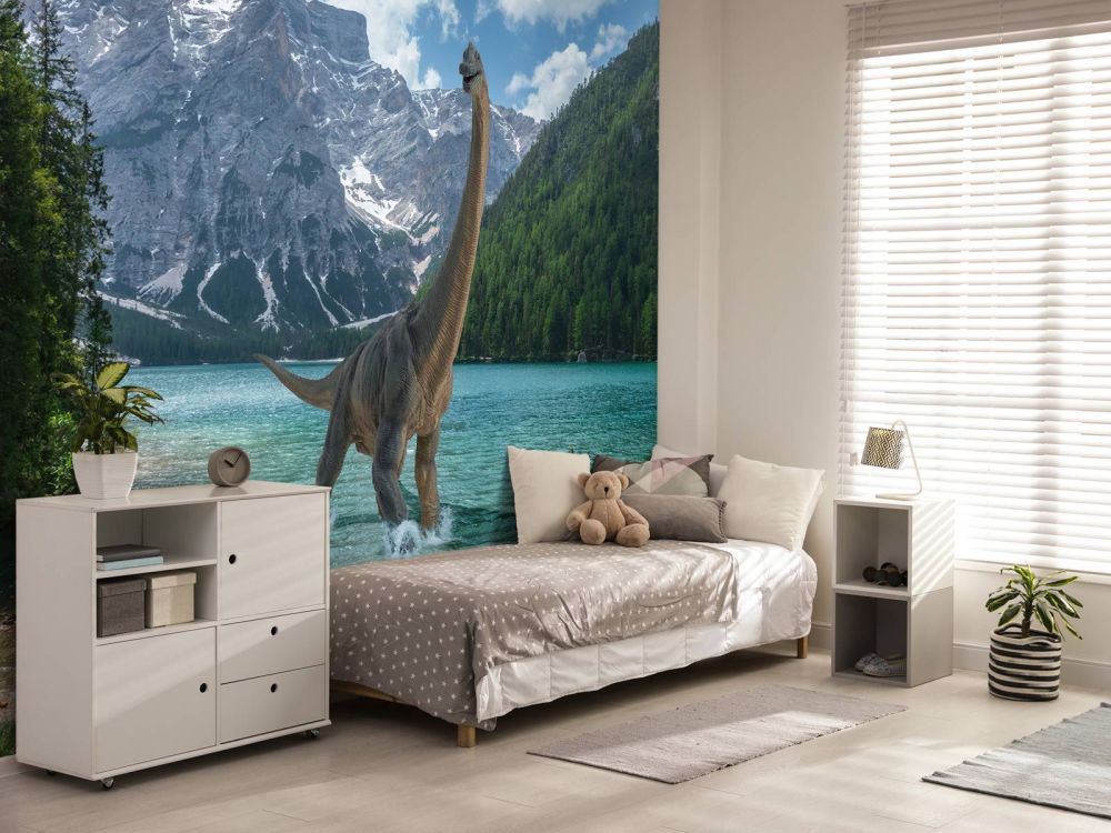 Brachiosaurus in het water