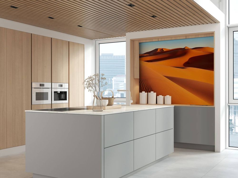 Woestijn tijdens de zonsondergang