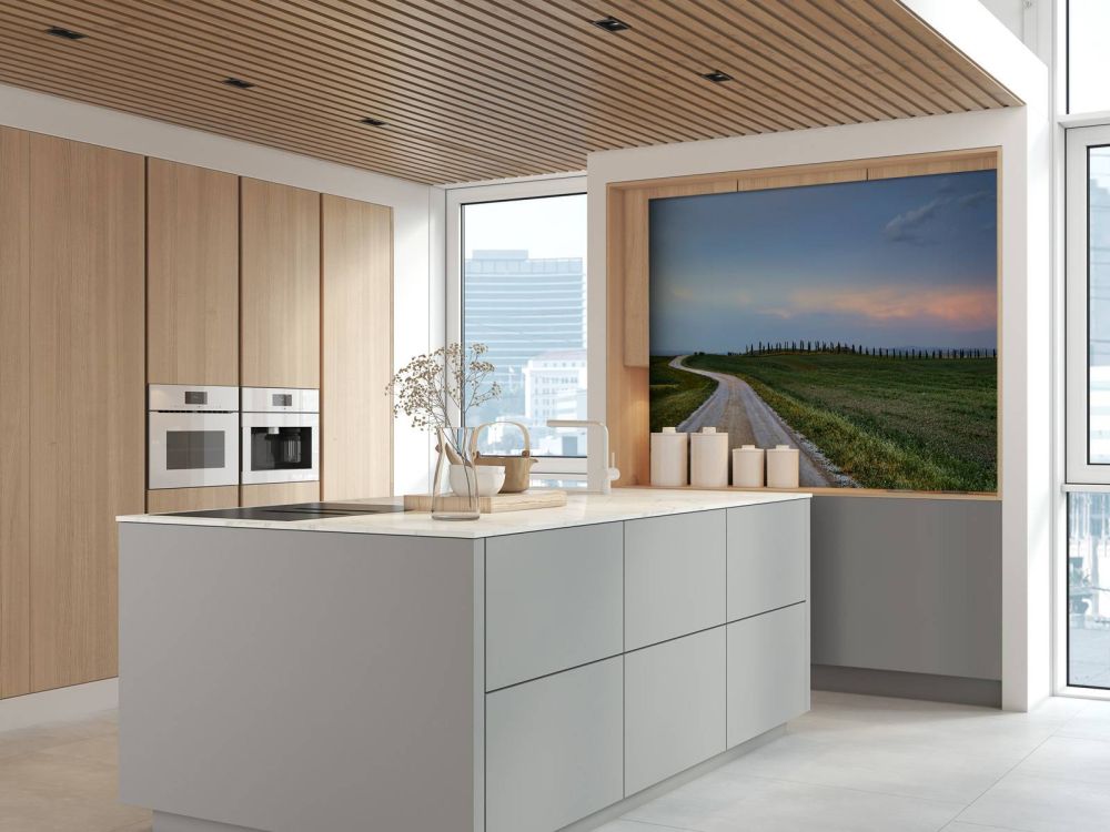 Weggetje door Italiaans landschap