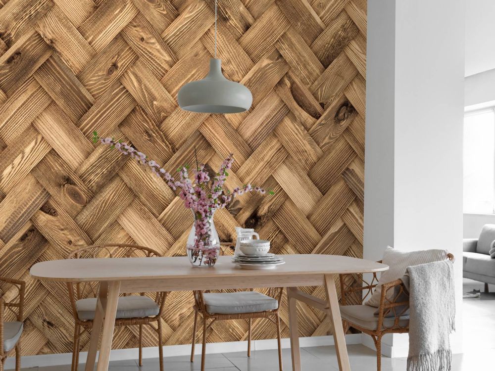 Natuurlijk houten visgraat