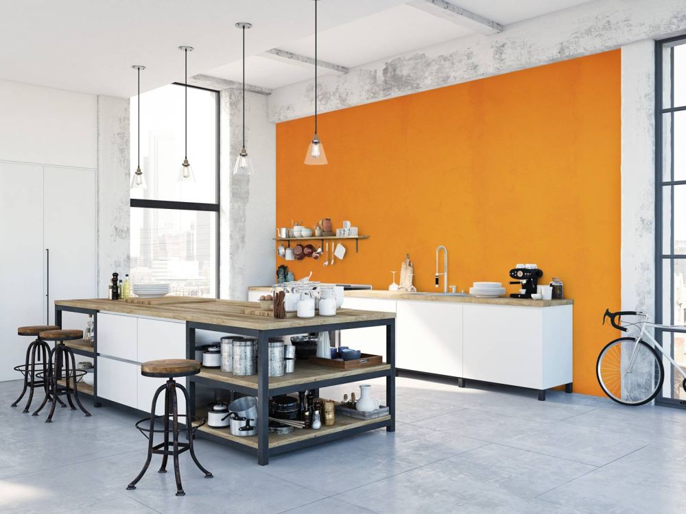 Oranjebruin beton
