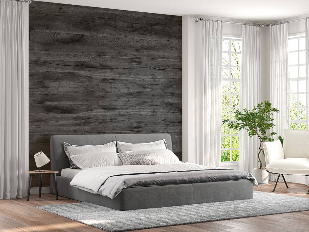 Grijze houten planken