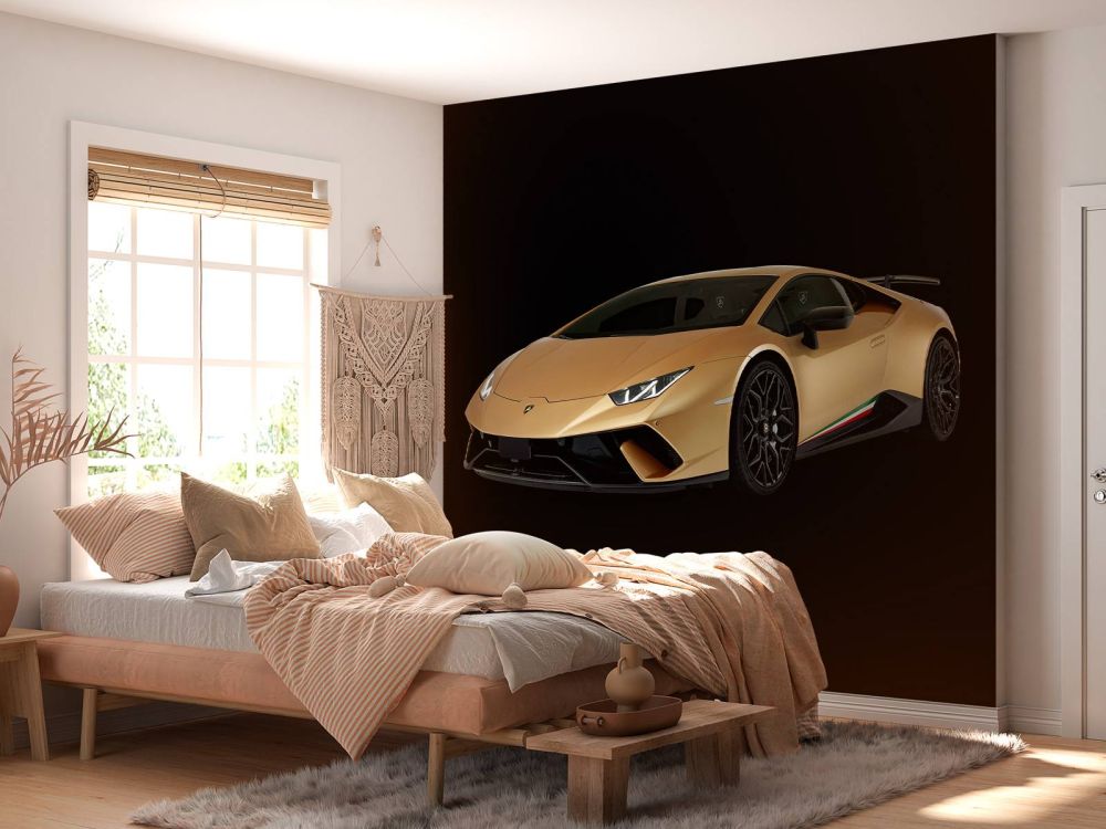 Lamborghini Huracán - Rechter voorkant, zwart