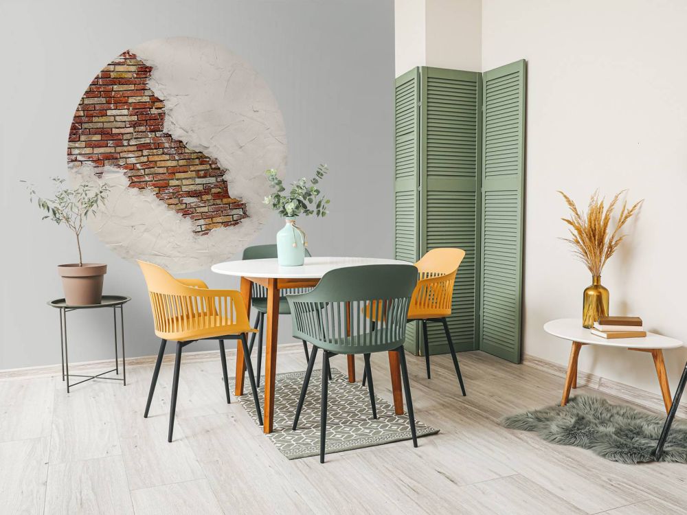 Muur met stucwerk