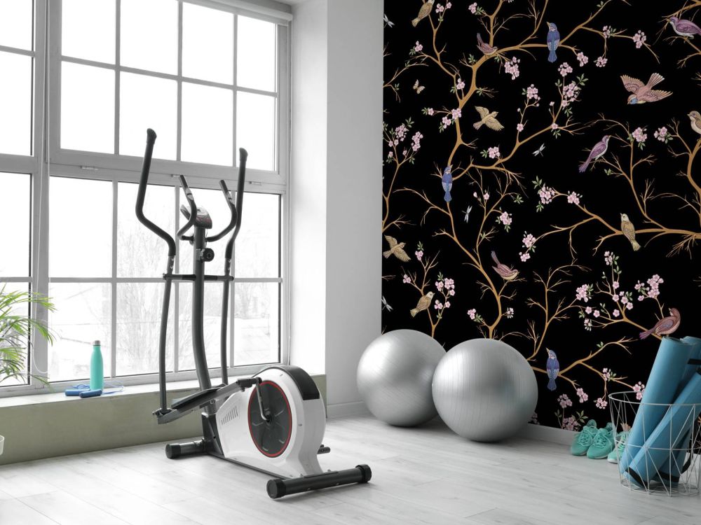 Bloesemtakken met vogels