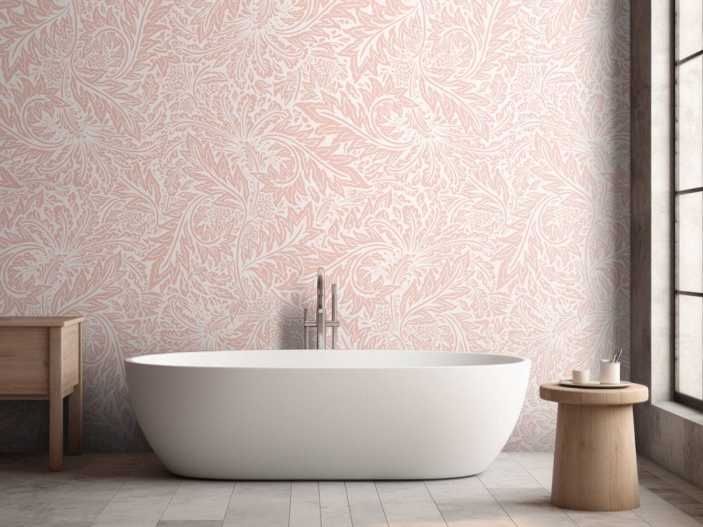 Morris Florals & Leaves - peach fuzz