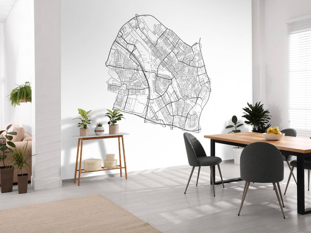 Plattegrond van Utrecht, wit