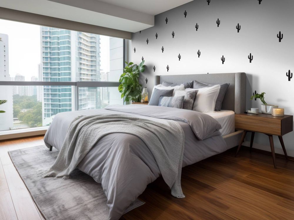 Cactussen in zwart-wit