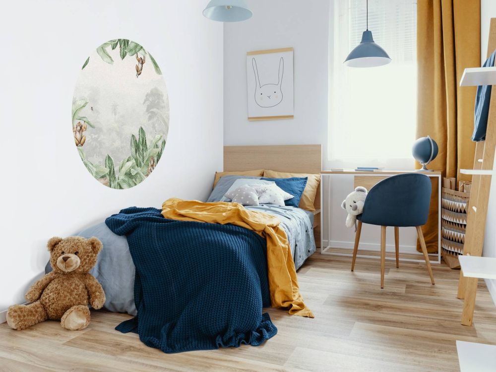 Aapjes landschap in kleur