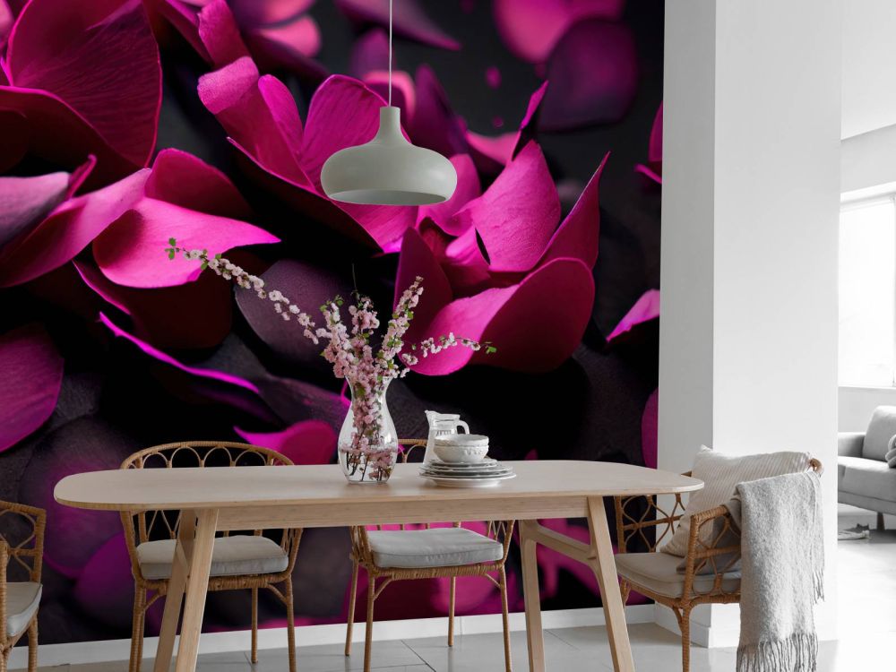 Donker roze hortensia's