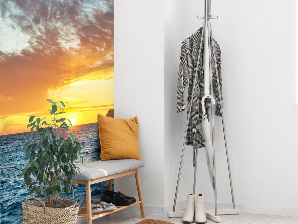 Zonsondergang op een eiland