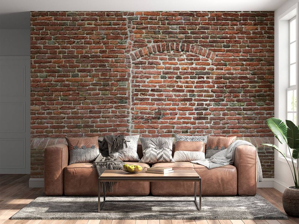 Oude gescheurde muur
