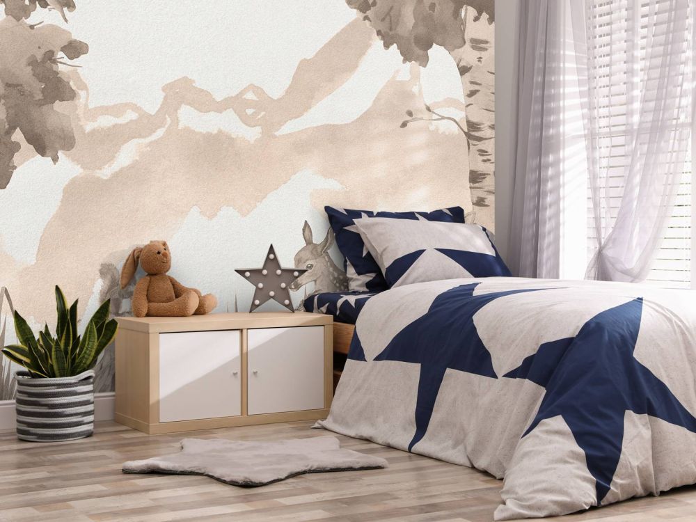 Hertjes in taupe kleur