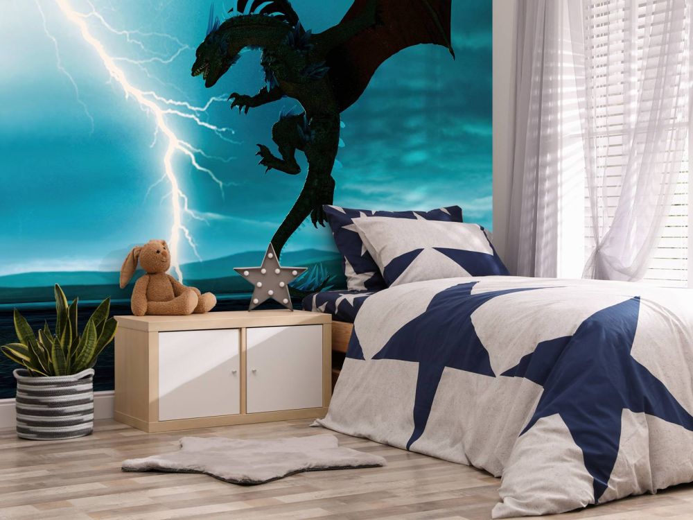 Draak bij onweer