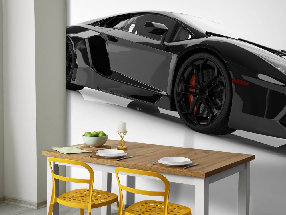Zwarte supercar