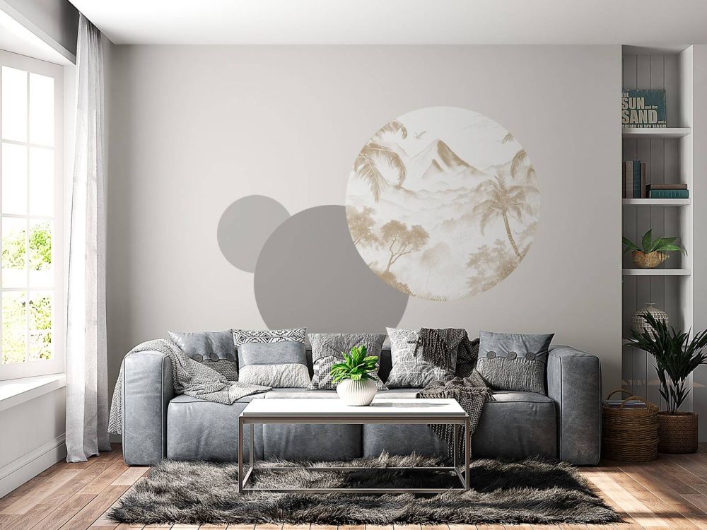 Ochtendgloren op Vulkanisch Eiland, taupe