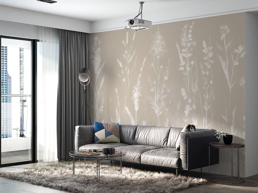 Lavender Glade Seamless Sand Beige
