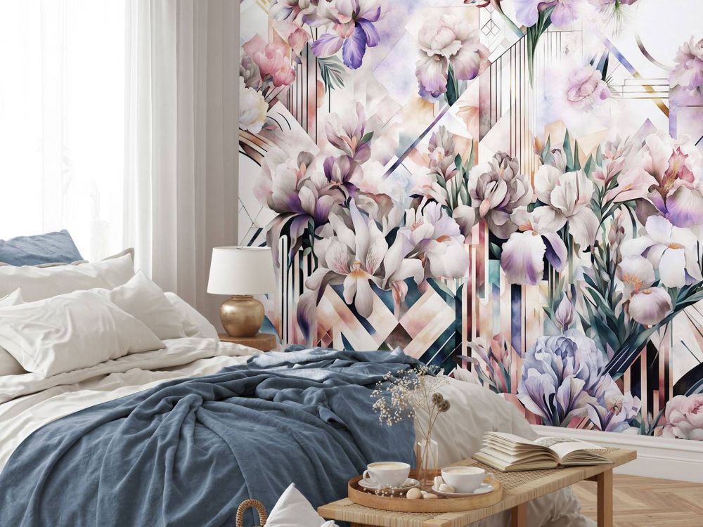 Huge Watercolor Irises Pink