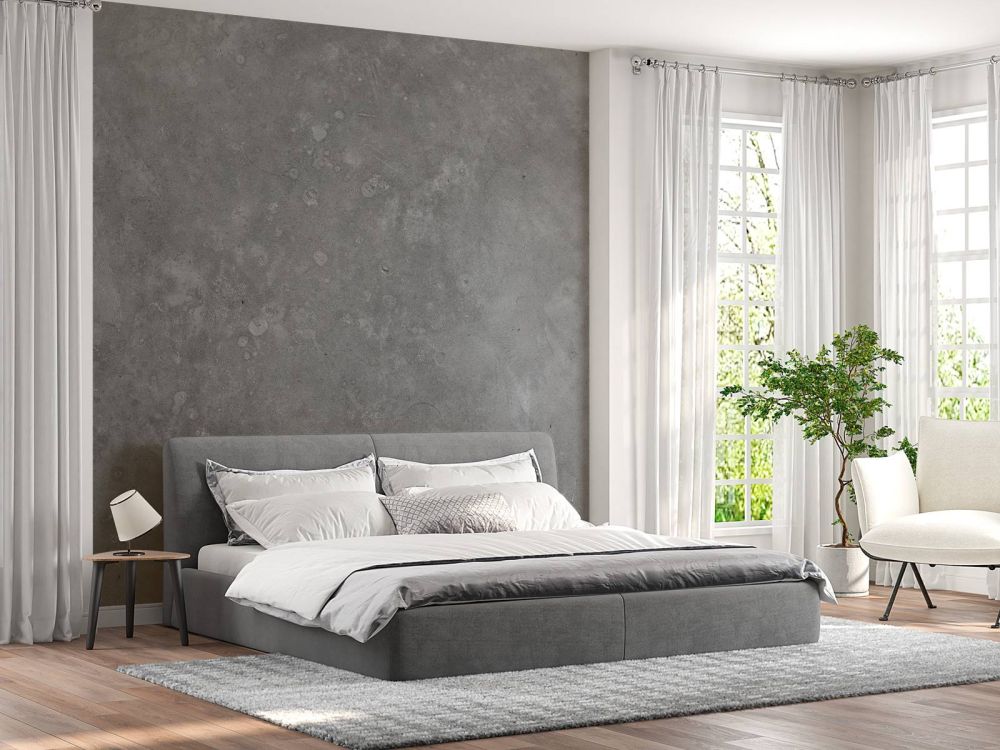 Behang met grijs beton