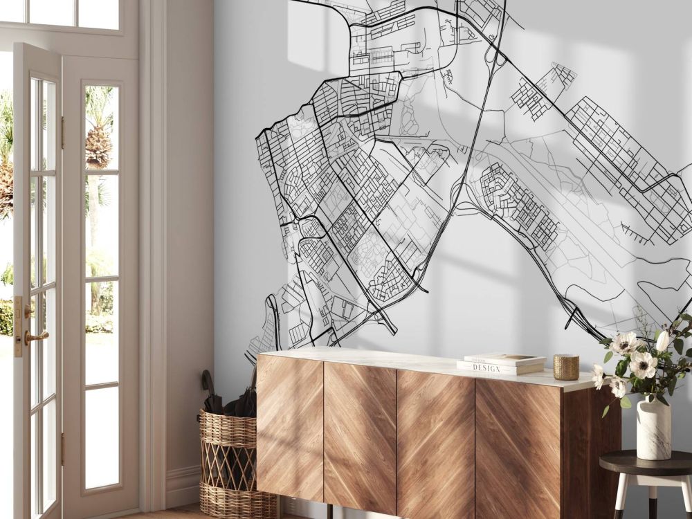 Plattegrond Amsterdam oost, wit