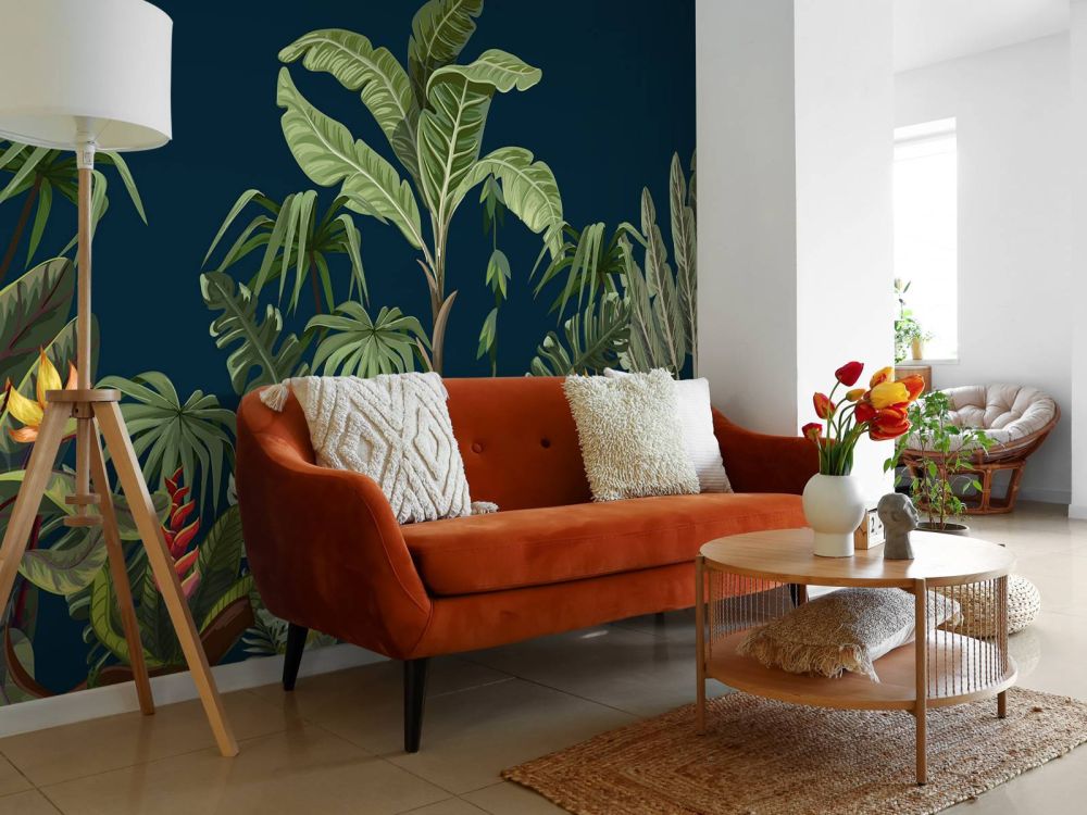 Jungle bloemen en bomen