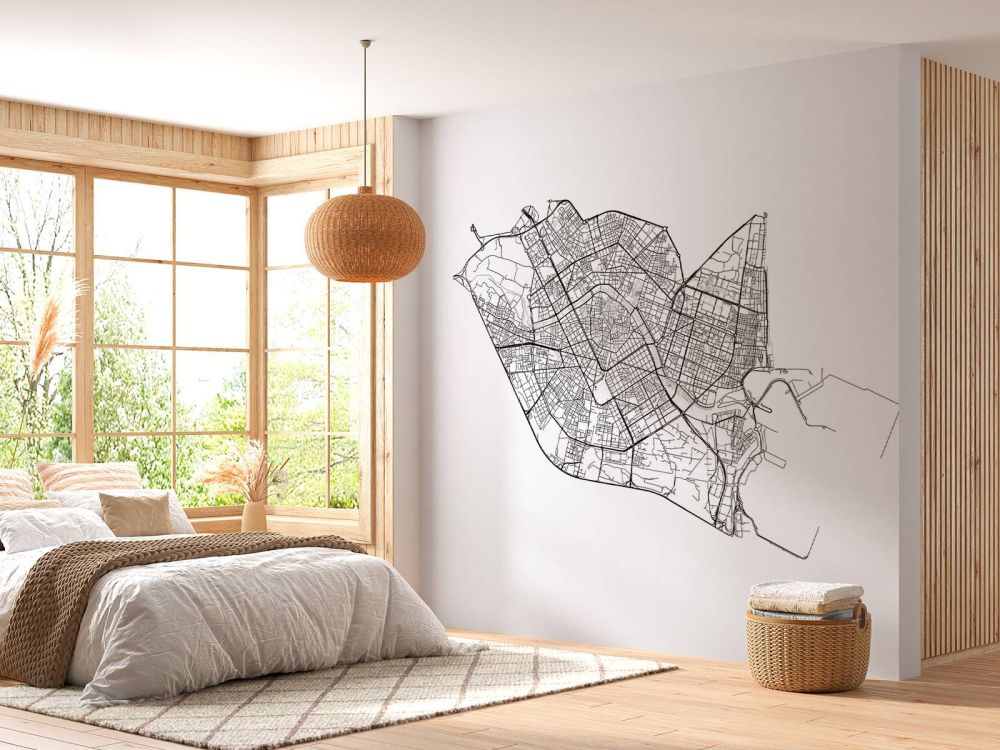 Plattegrond van Valencia, wit 