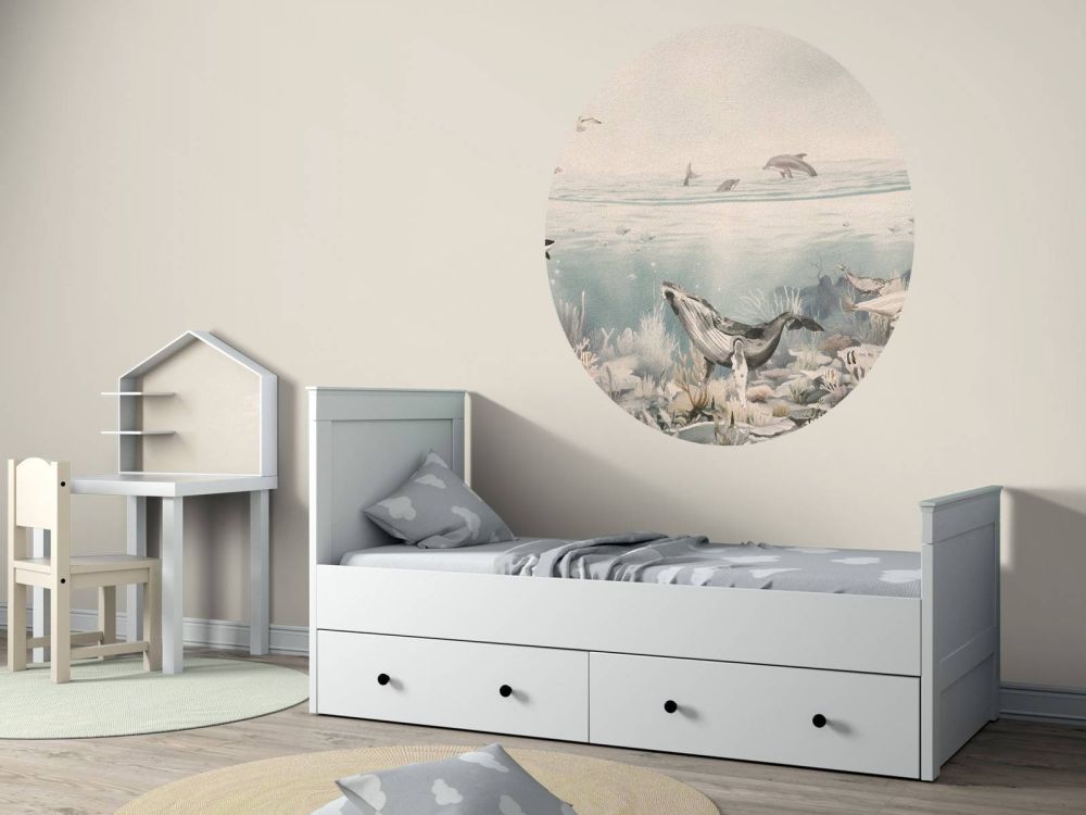 Oceaan landschap met dieren