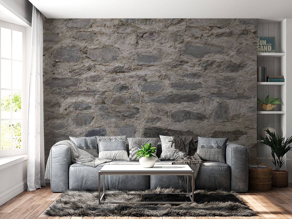 Muur met ruwe stenen