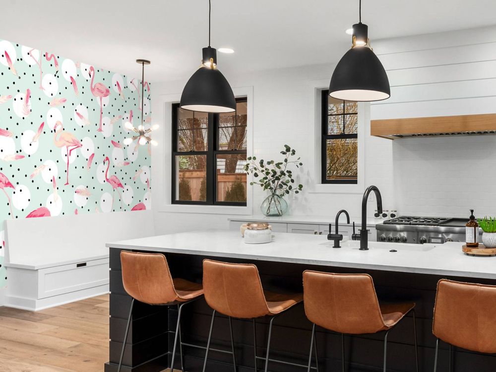Flamingo's en veren