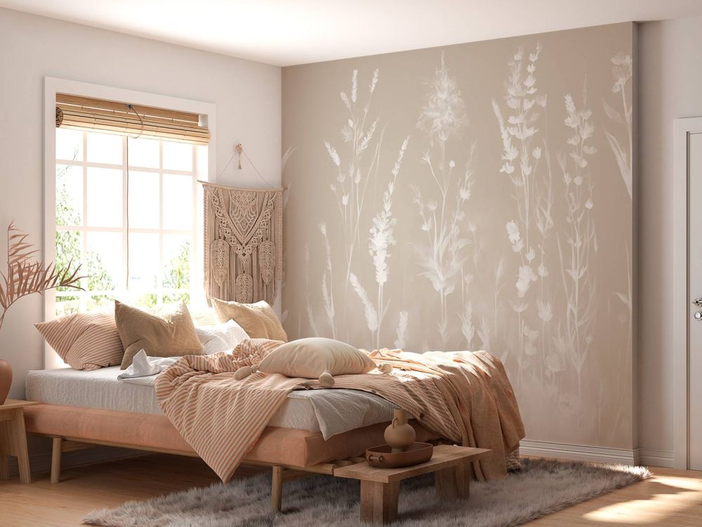 Lavender Glade Seamless Sand Beige