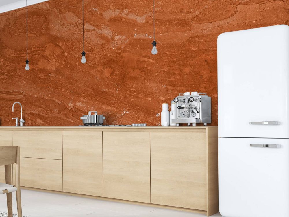 Terracotta marmer met speels effect