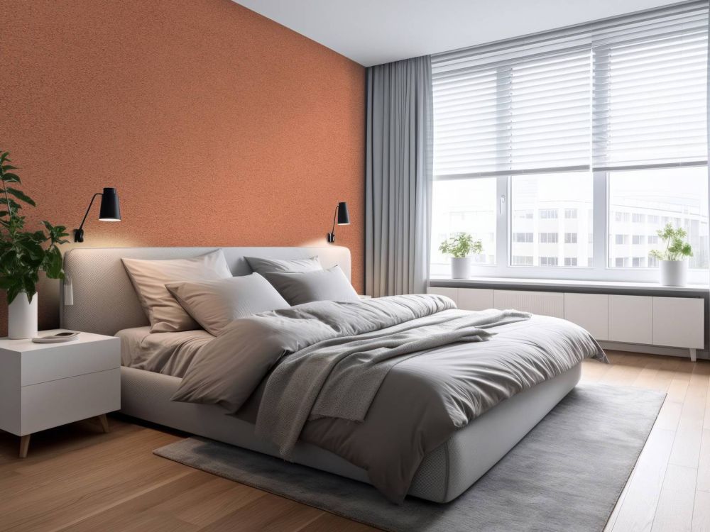 Terracotta beton met lichte structuur