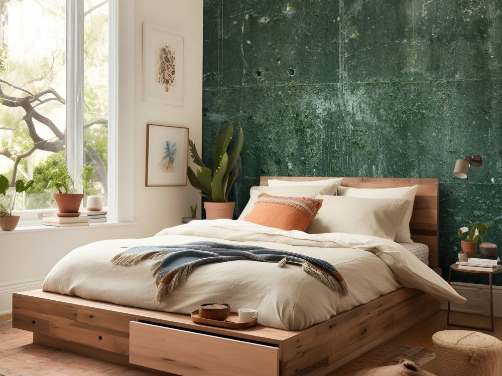 Groen betonlook