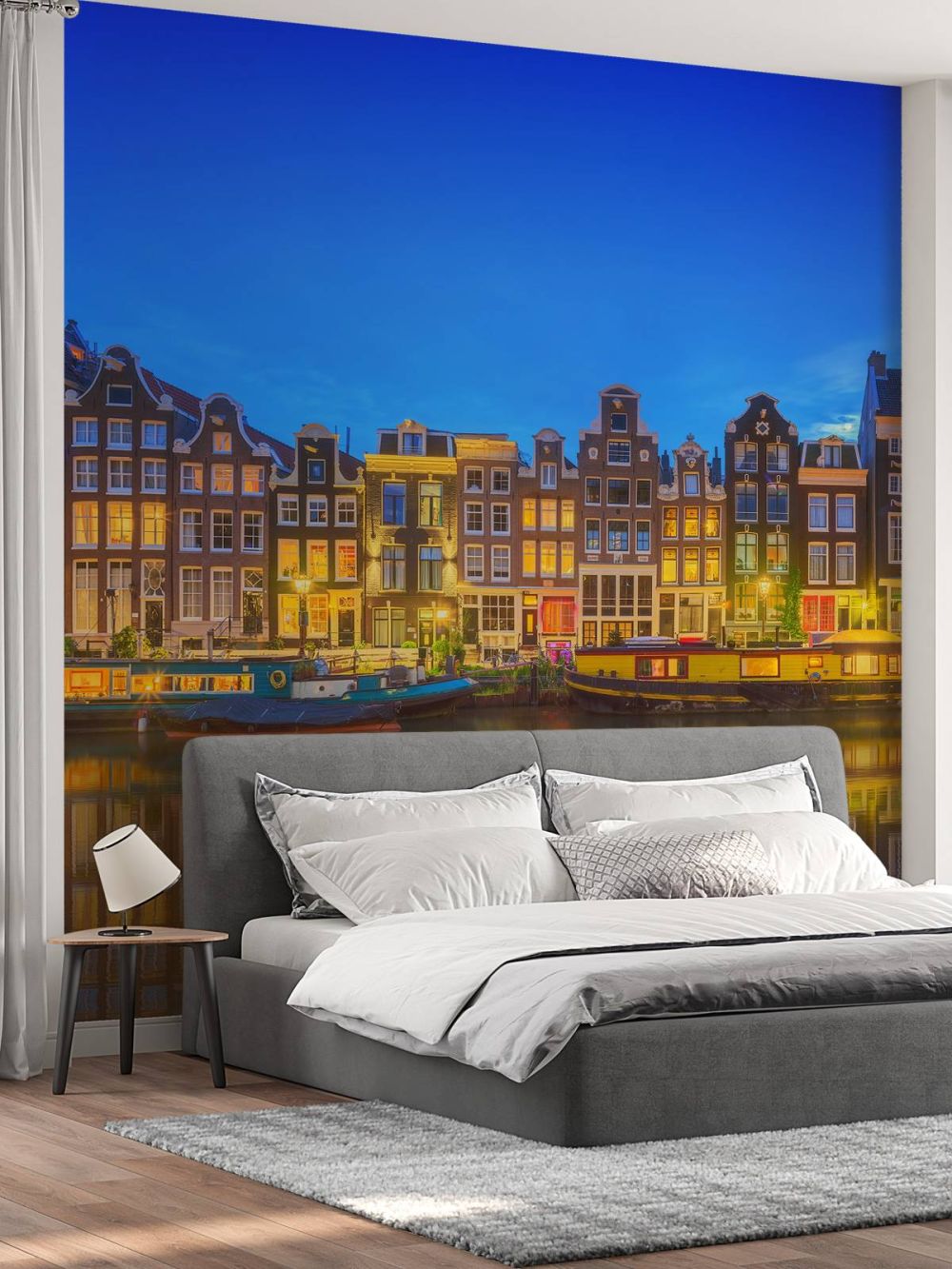 Amsterdamse gracht bij avond