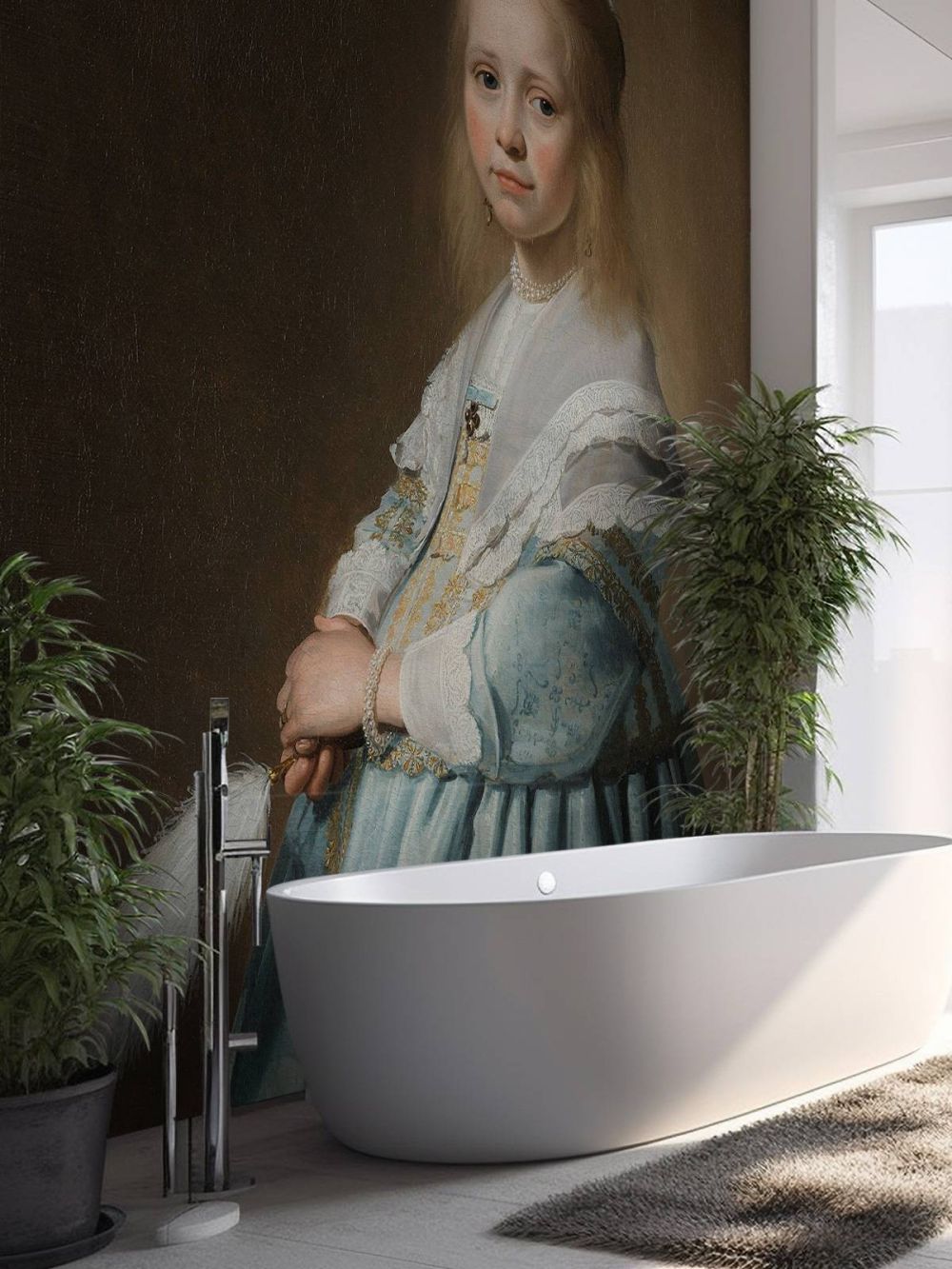 Portret van een meisje in het blauw